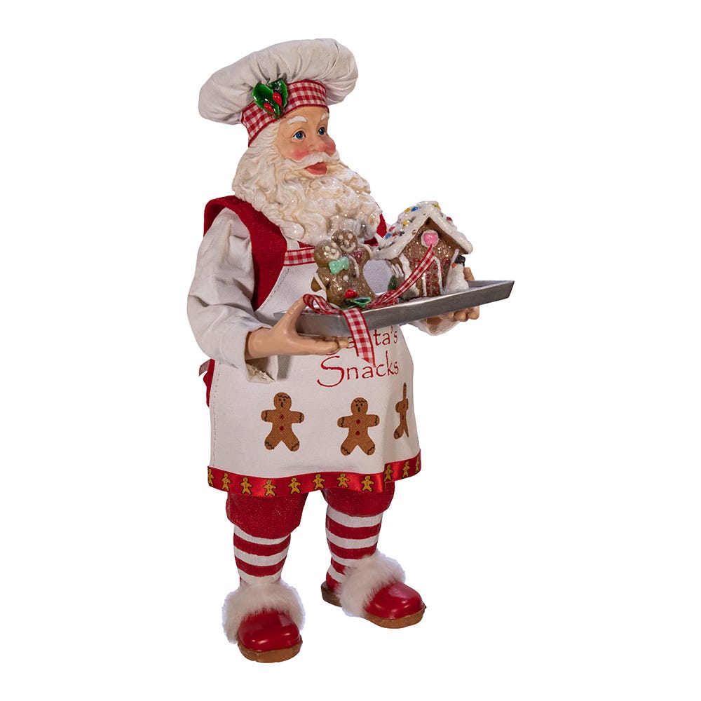 Kurt Adler 11-Inch Fabriché™ Gingerbread Chef Santa